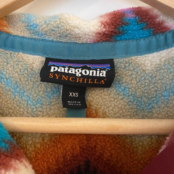 Patagonia Synchilla Snap T Fleece Aztec Timber Twist: Cinder Red Women’s  XXS - Picture 5 of 9